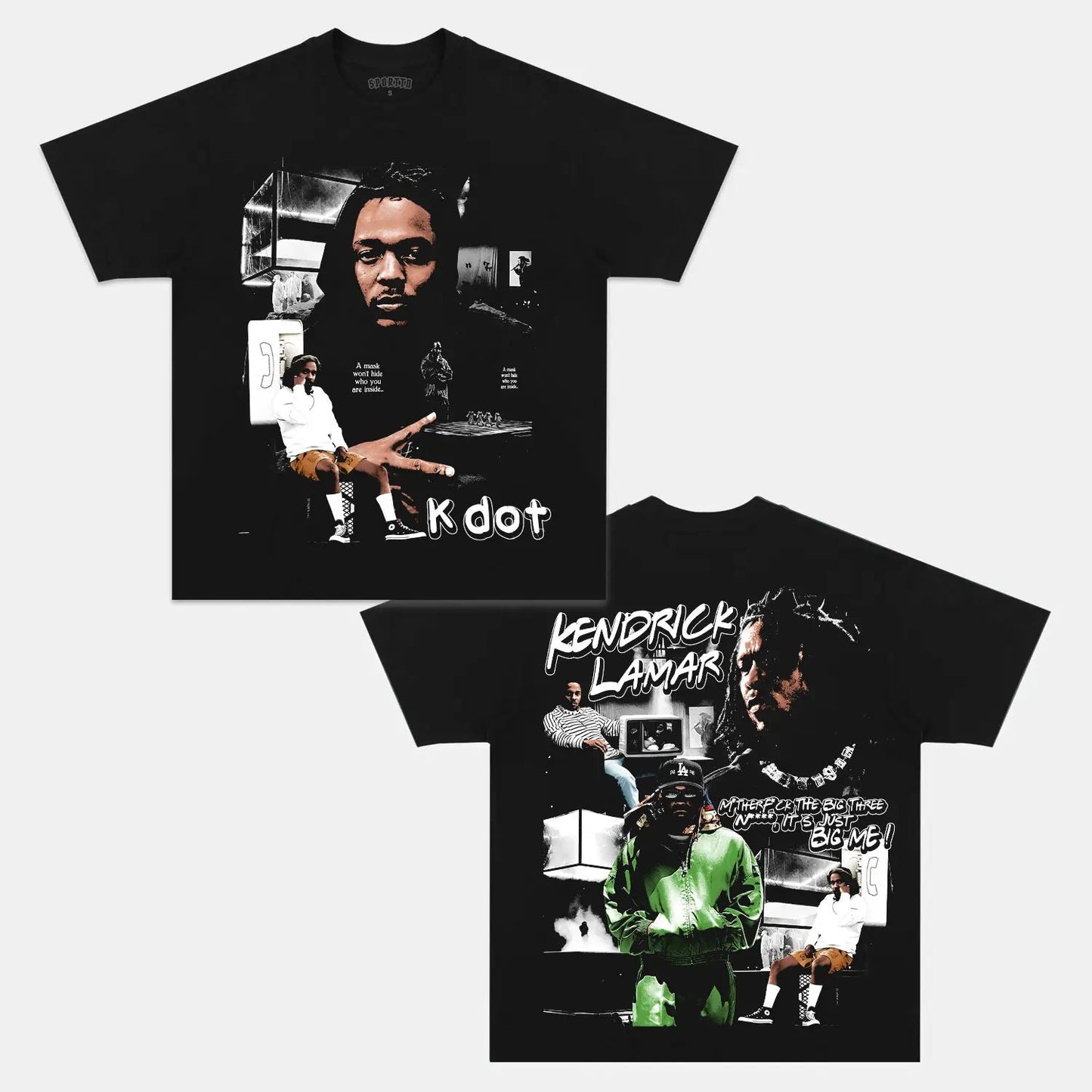 Unisex-Adult Ultra Cotton Washed T-Shirt Graphic  KENDRICK LAMAR