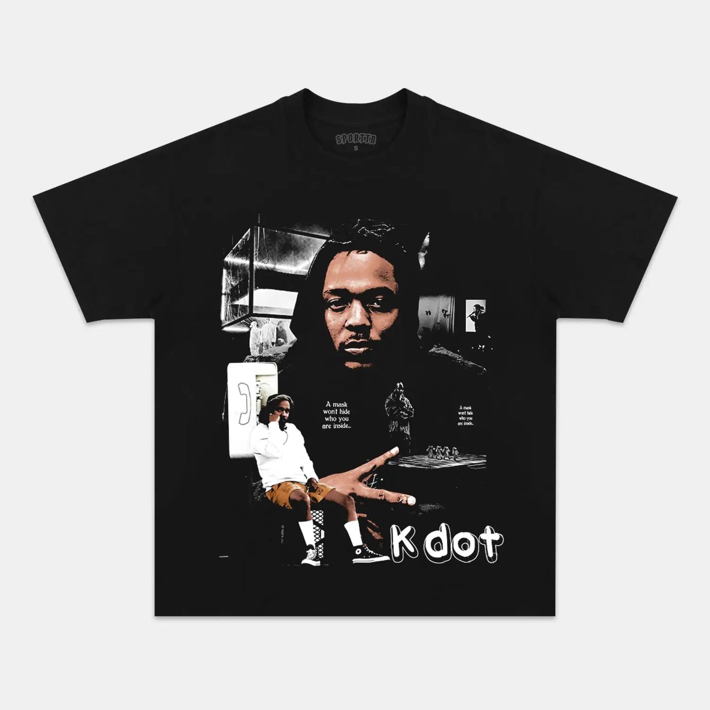 Unisex-Adult Ultra Cotton Washed T-Shirt Graphic KENDRICK LAMAR V2