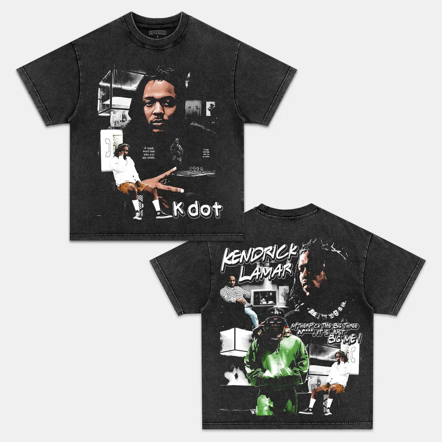 Unisex-Adult Ultra Cotton Washed T-Shirt Graphic  KENDRICK LAMAR