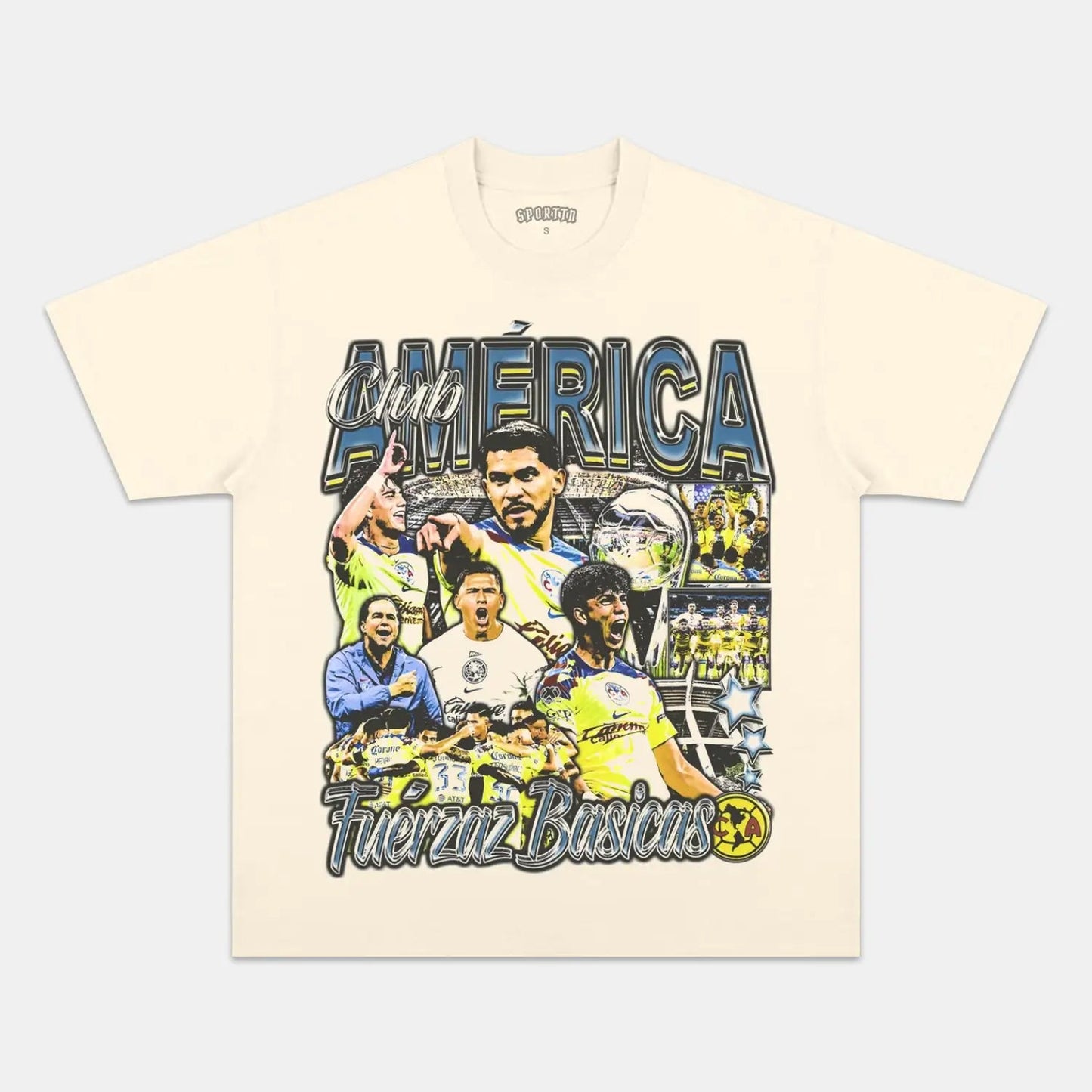 Unisex-Adult Ultra Cotton Washed T-Shirt Graphic  CLUB AMERICA TEE