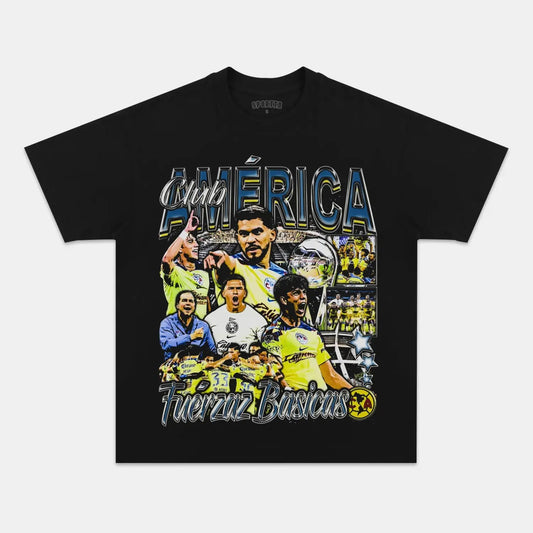 Unisex-Adult Ultra Cotton Washed T-Shirt Graphic  CLUB AMERICA TEE