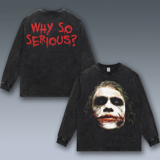 VINTAGE LONG SLEEVE TEE | WHY SO SERIOUS?-JOKER