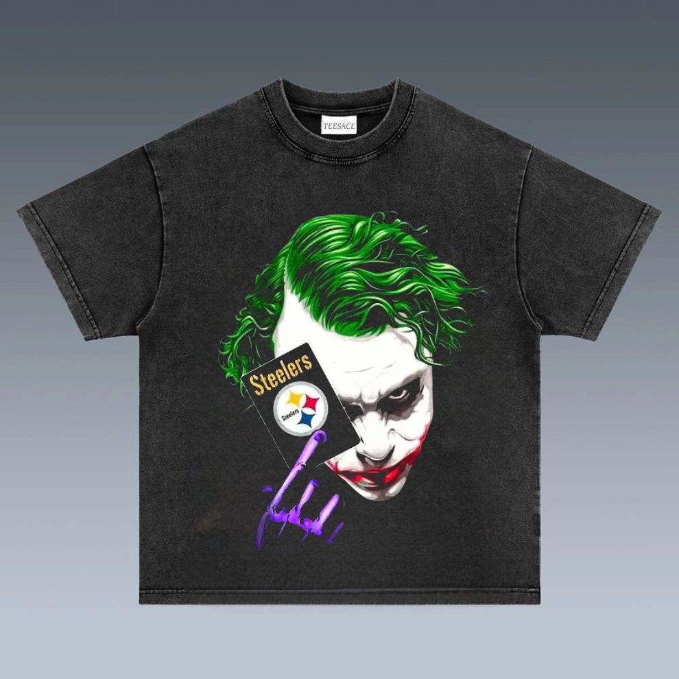 Unisex-Adult Ultra Cotton Washed T-Shirt Graphic  JOKER TEE