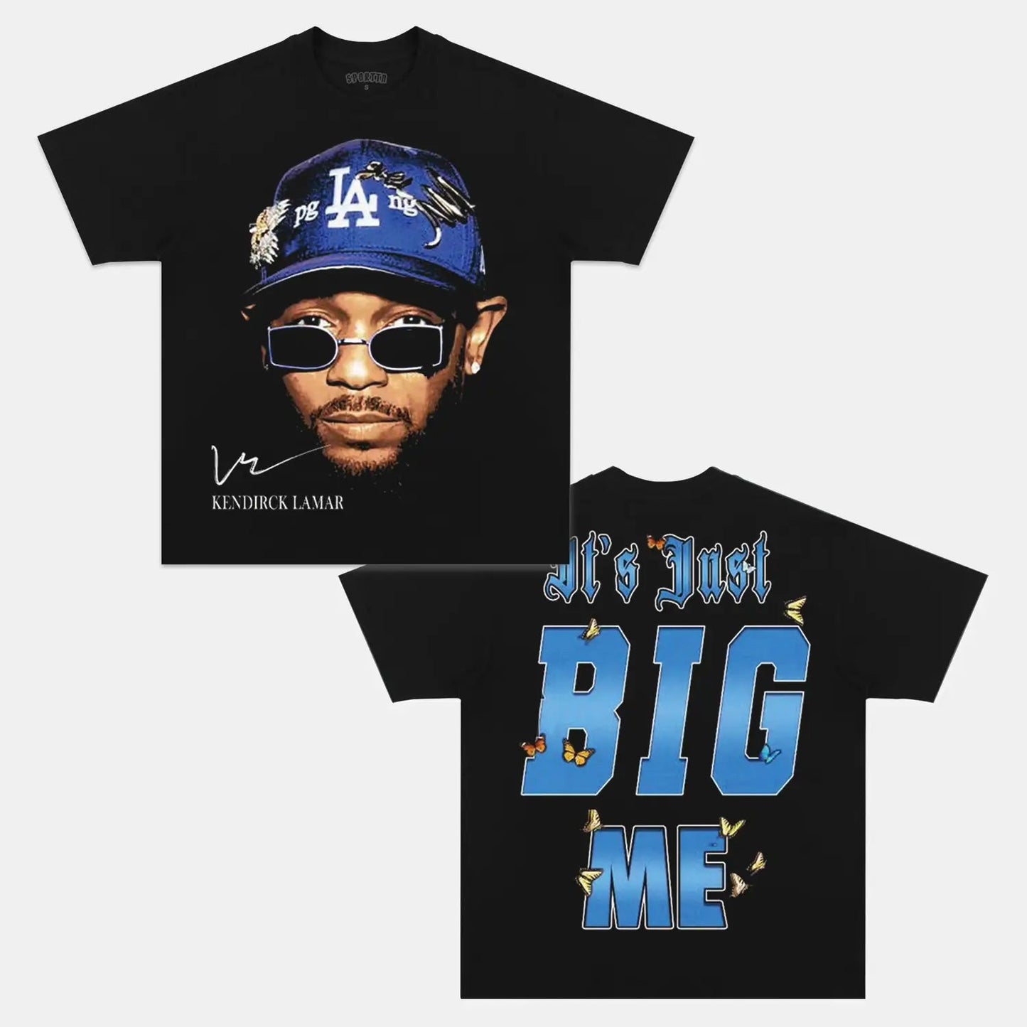 Unisex-Adult Ultra Cotton Washed T-Shirt Graphic  KENDRICK LAMAR- IT'S JUST BIG ME V2 TEE