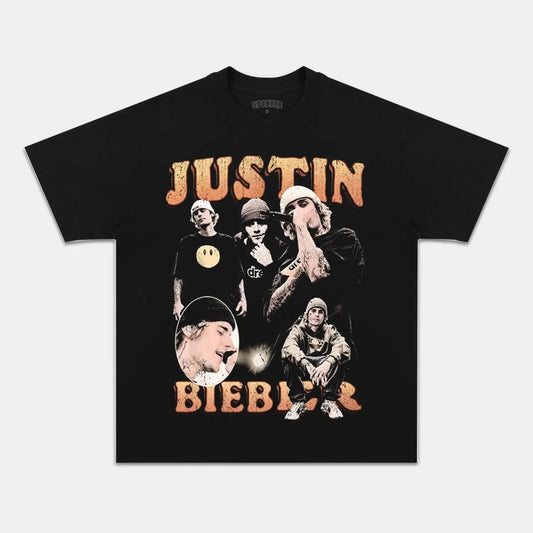 Unisex-Adult Ultra Cotton Washed T-Shirt Graphic JUSTIN BIEBER VINTAGE TEE