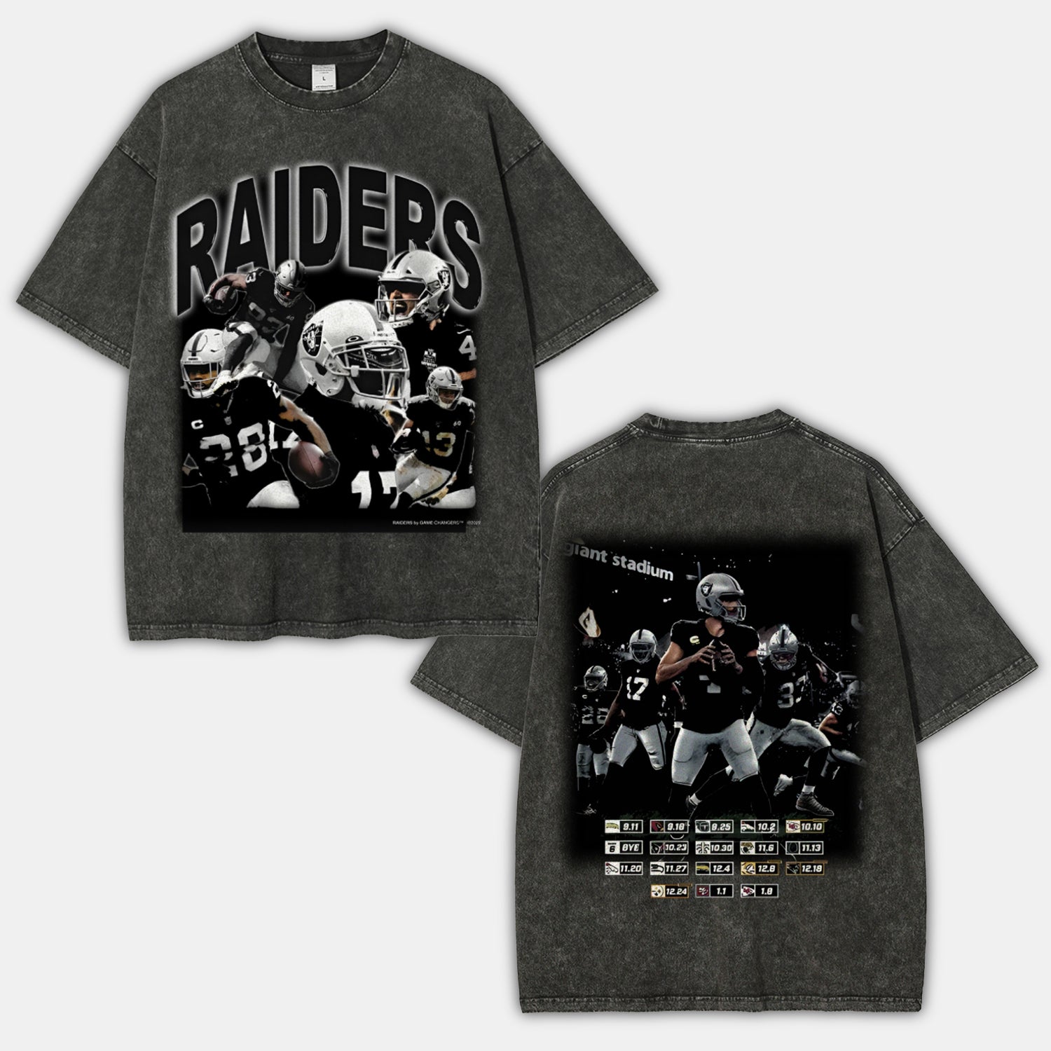 Unisex-Adult Ultra Cotton Washed T-Shirt Graphic RAIDERS V2 TEE