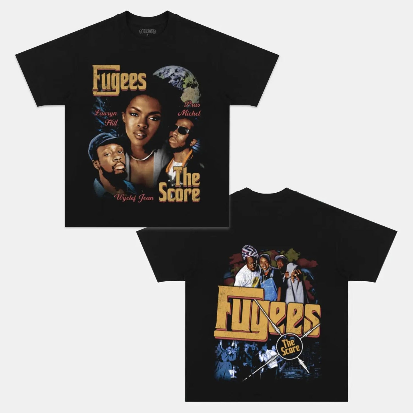 Unisex-Adult Ultra Cotton Washed T-Shirt Graphic  FUGEES TEE