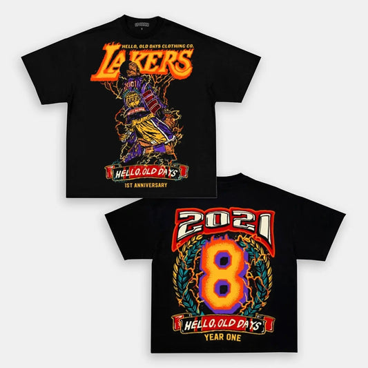 Unisex-Adult Ultra Cotton Washed T-Shirt Graphic  LAKERS Kobe  TEE