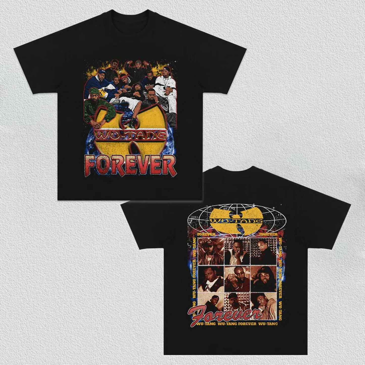 Unisex-Adult Ultra Cotton Washed T-Shirt Graphic    Wu Forever TEE (Men&Women)