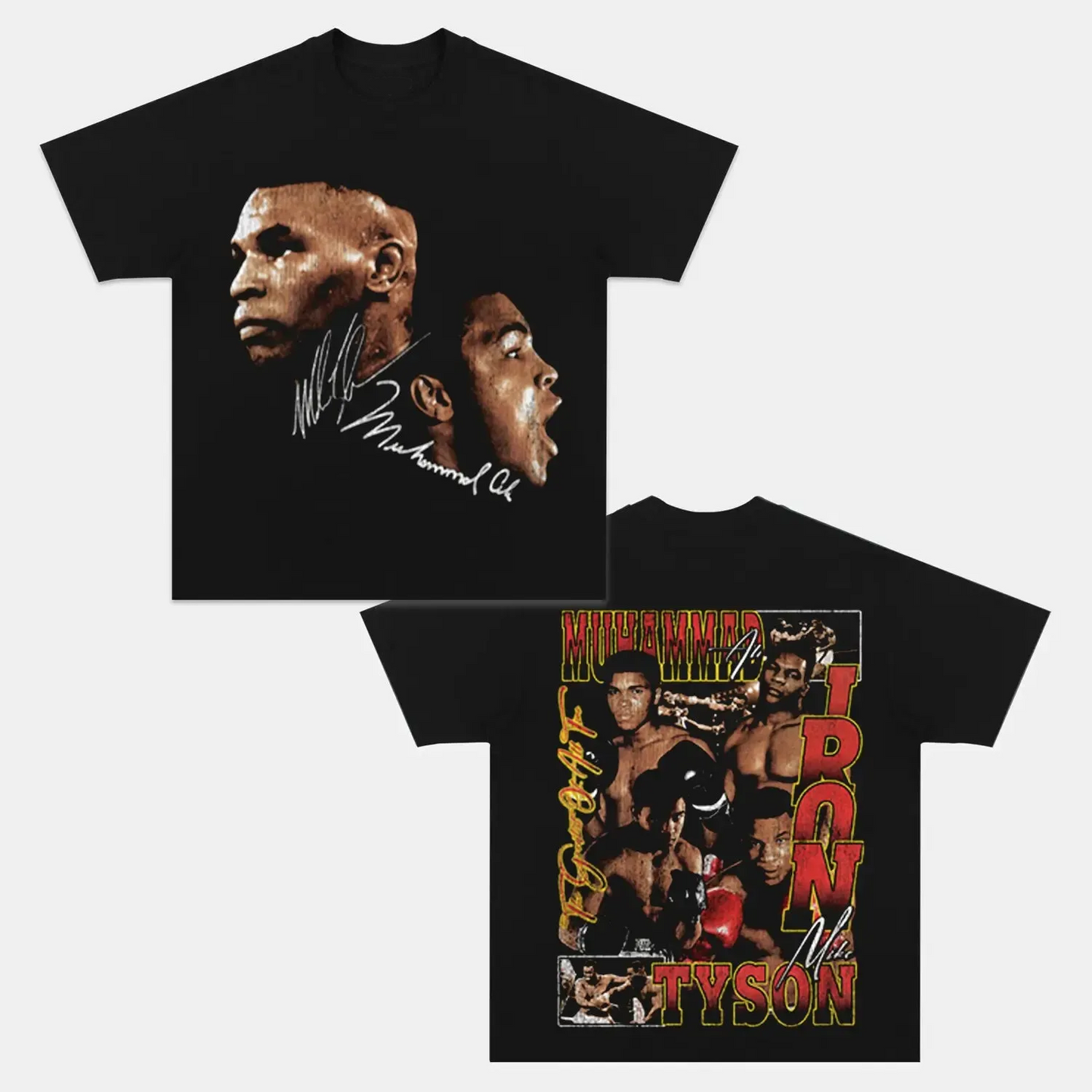 Unisex-Adult Ultra Cotton Washed T-Shirt Graphic  Tyson vs. Ali TEE