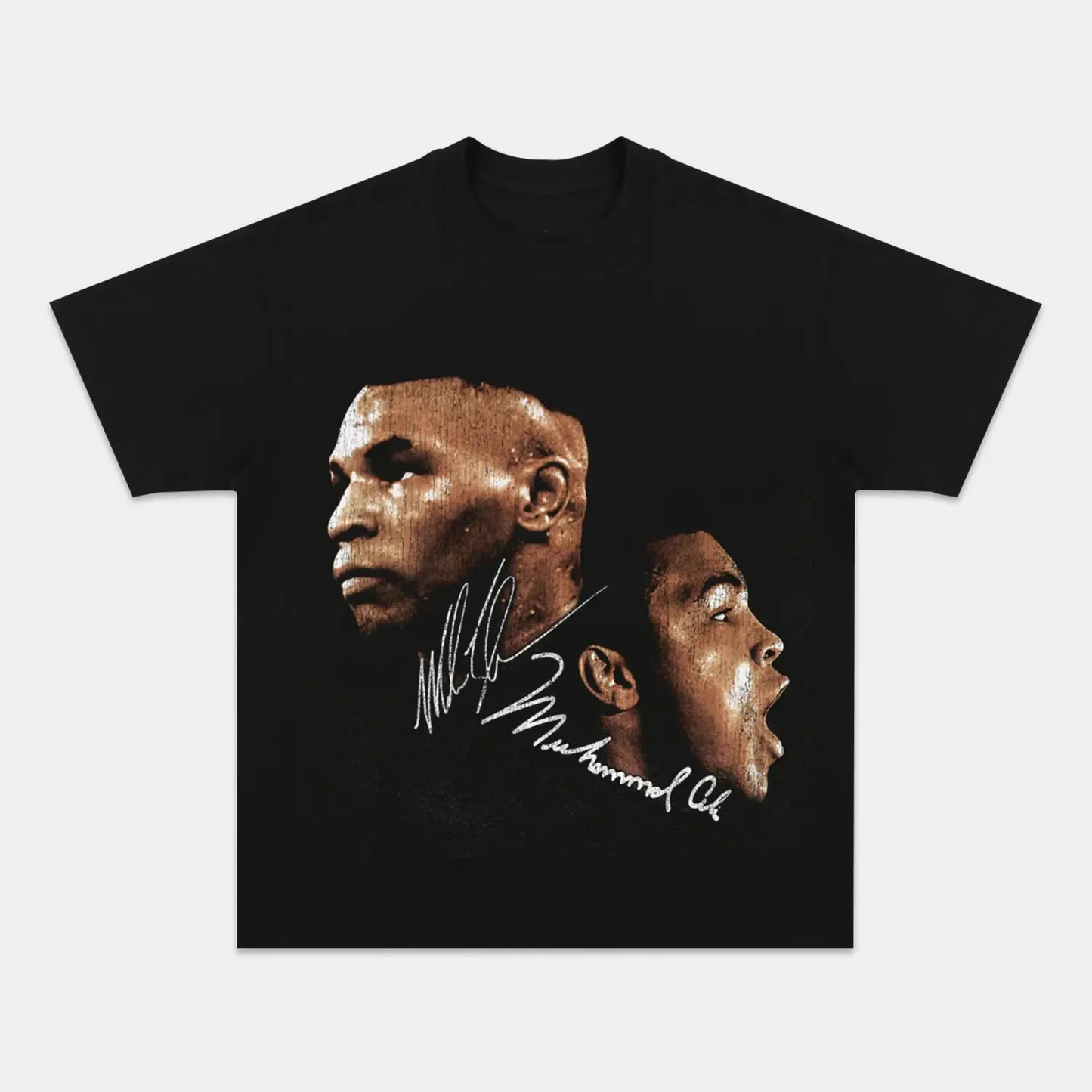 Unisex-Adult Ultra Cotton Washed T-Shirt Graphic  Tyson vs. Ali Big Face TEE