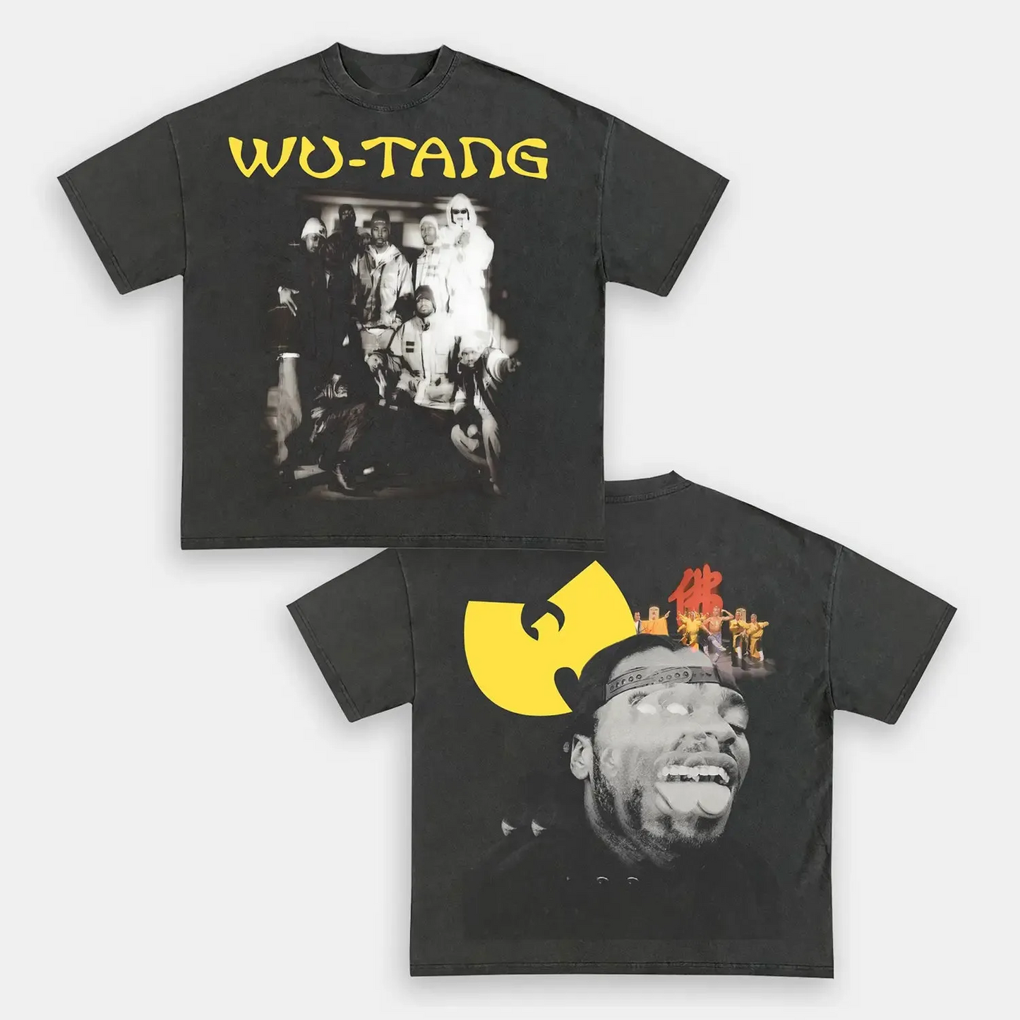 Unisex-Adult Ultra Cotton Washed T-Shirt Graphic    WU TANG 2 TEE (Men&Women)