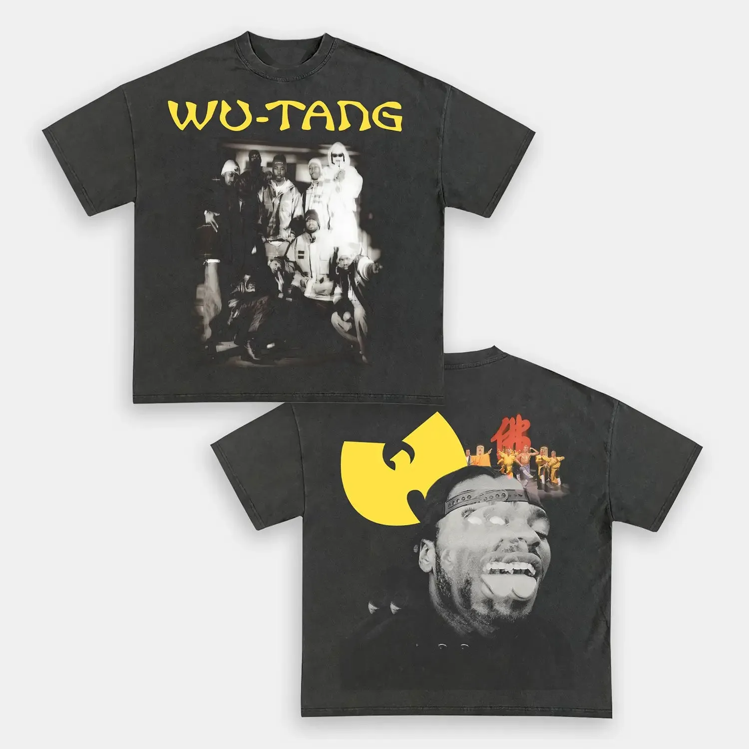 Unisex-Adult Ultra Cotton Washed T-Shirt Graphic    WU TANG 2 TEE (Men&Women)