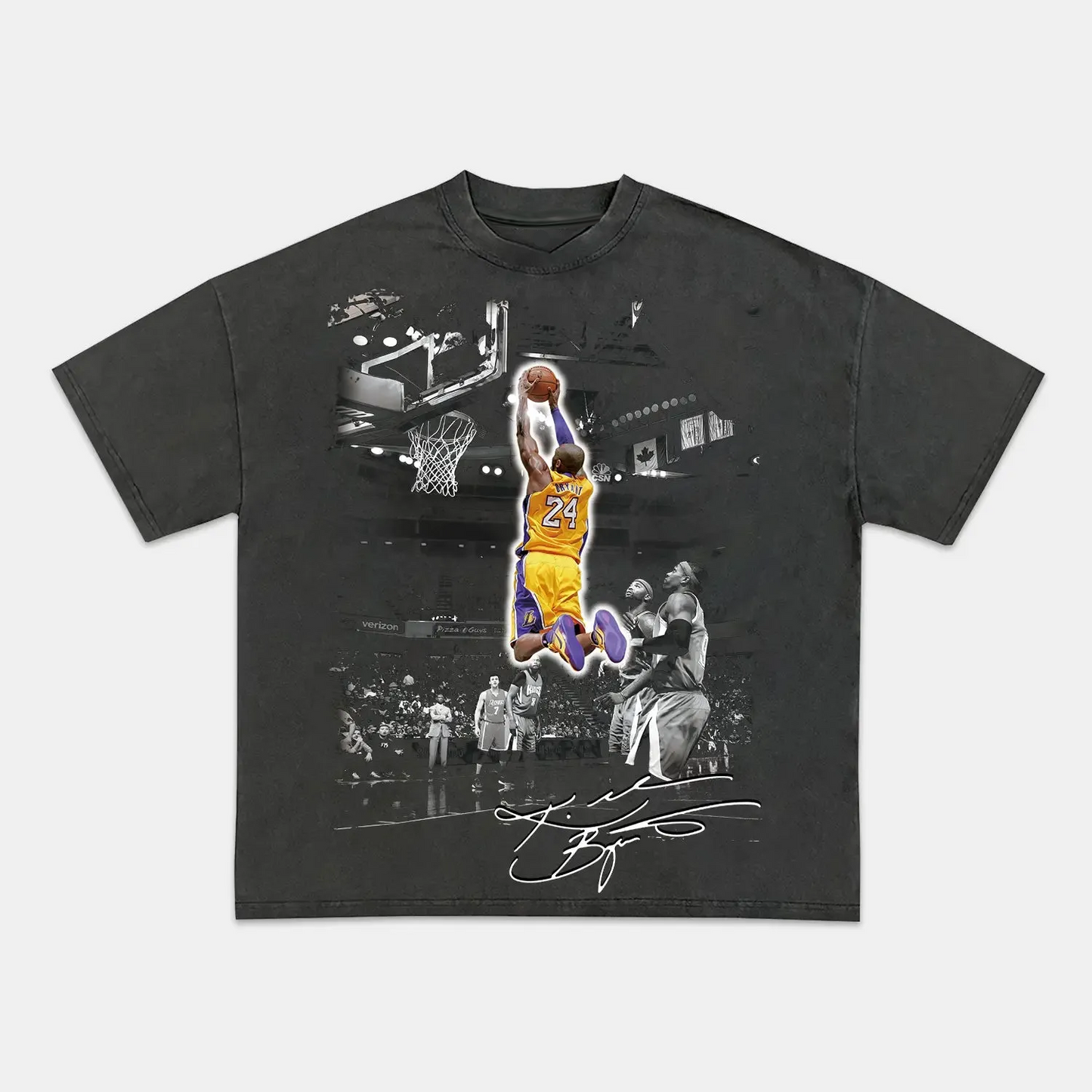 Unisex-Adult Ultra Cotton Washed T-Shirt Graphic    Vintage Kobe Bryant TEE