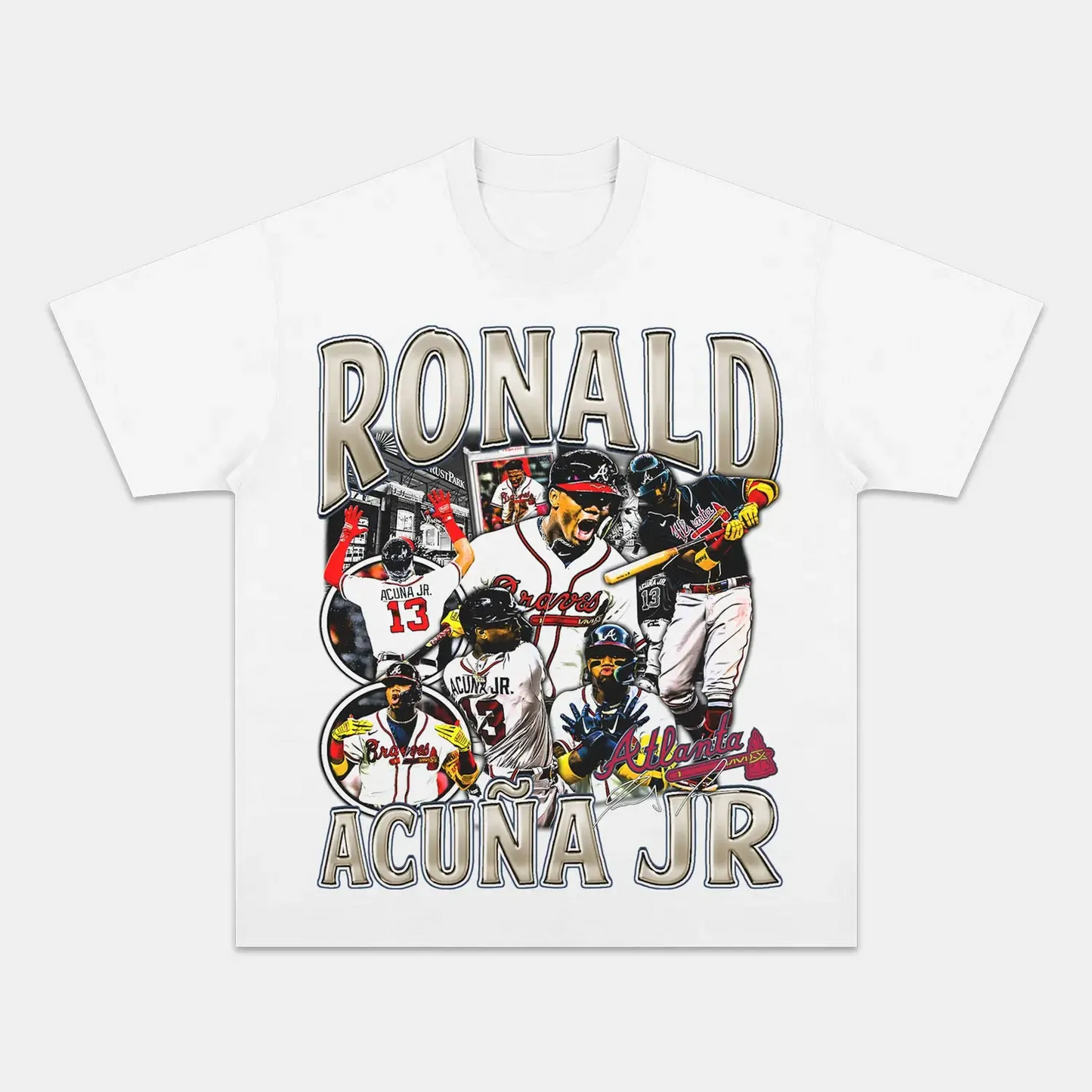 Unisex-Adult Ultra Cotton Washed T-Shirt Graphic  RONALD ACUNA V2 TEE