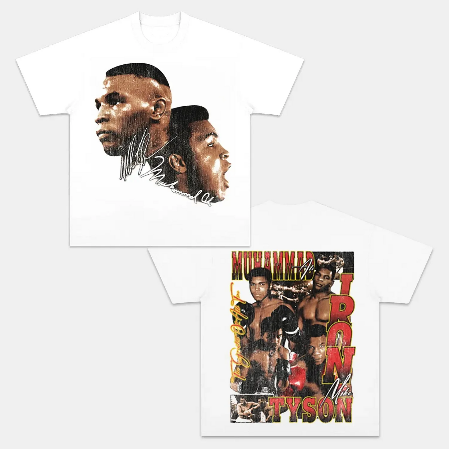 Unisex-Adult Ultra Cotton Washed T-Shirt Graphic  Tyson vs. Ali TEE