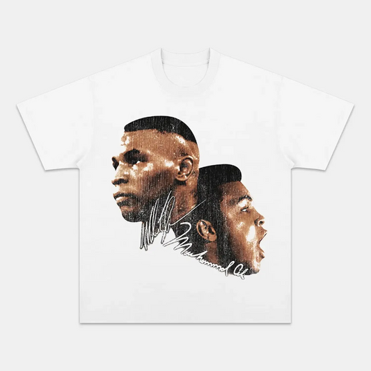 Unisex-Adult Ultra Cotton Washed T-Shirt Graphic  Tyson vs. Ali Big Face TEE