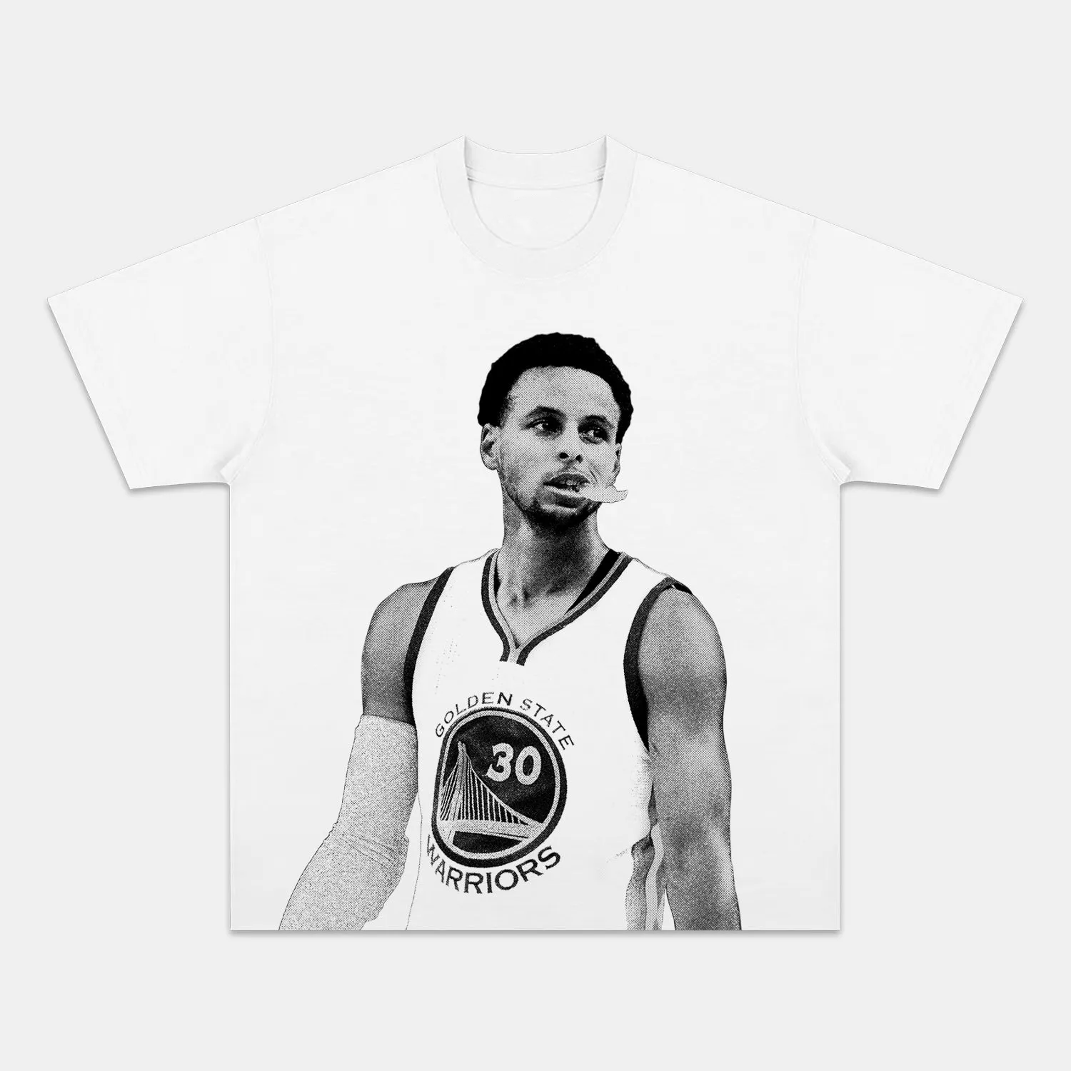 Unisex-Adult Ultra Cotton Washed T-Shirt Graphic  STEPHEN CURRY WHITE TEE