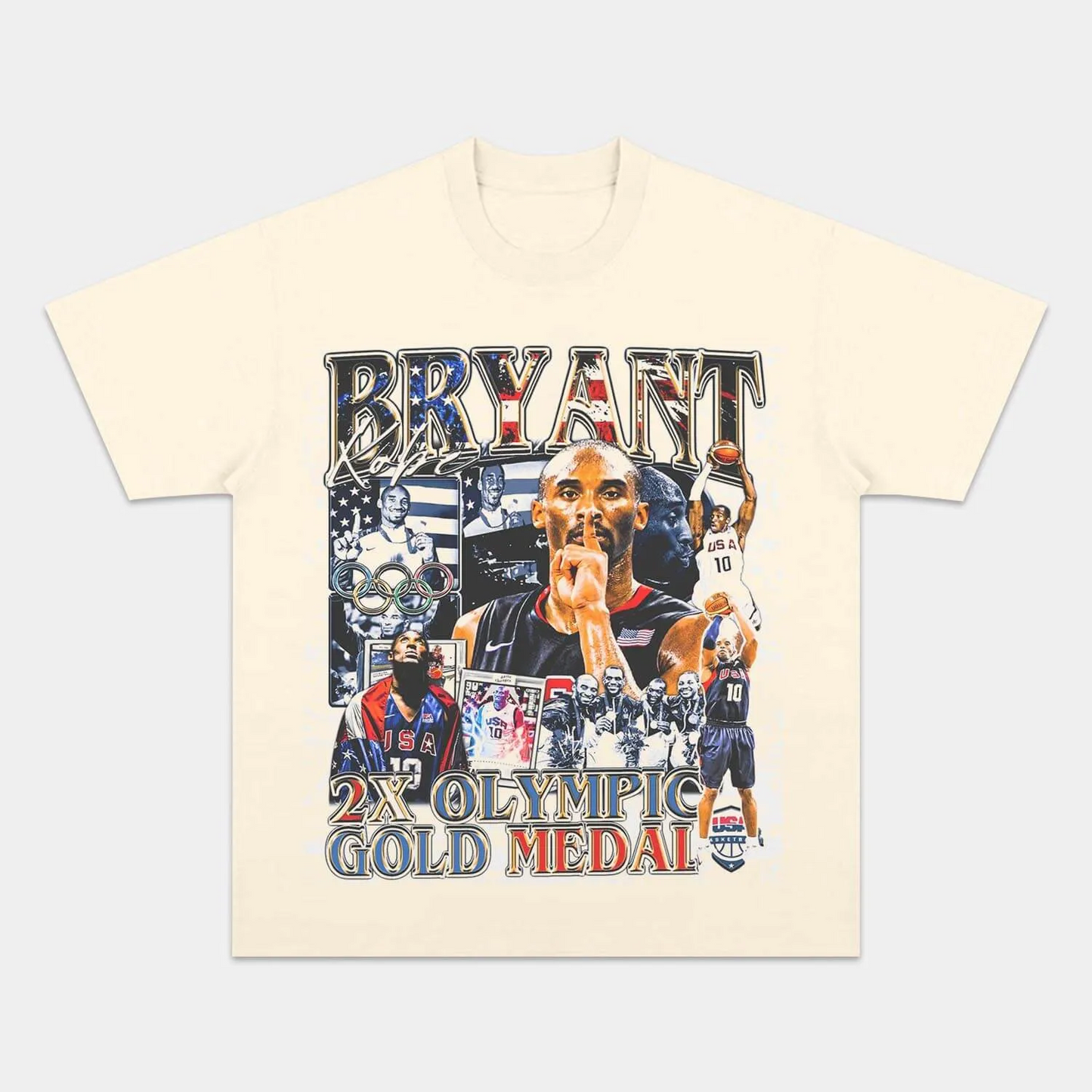 Unisex-Adult Ultra Cotton Washed T-Shirt Graphic  USA TEAM KOBE VINTAGE TEE