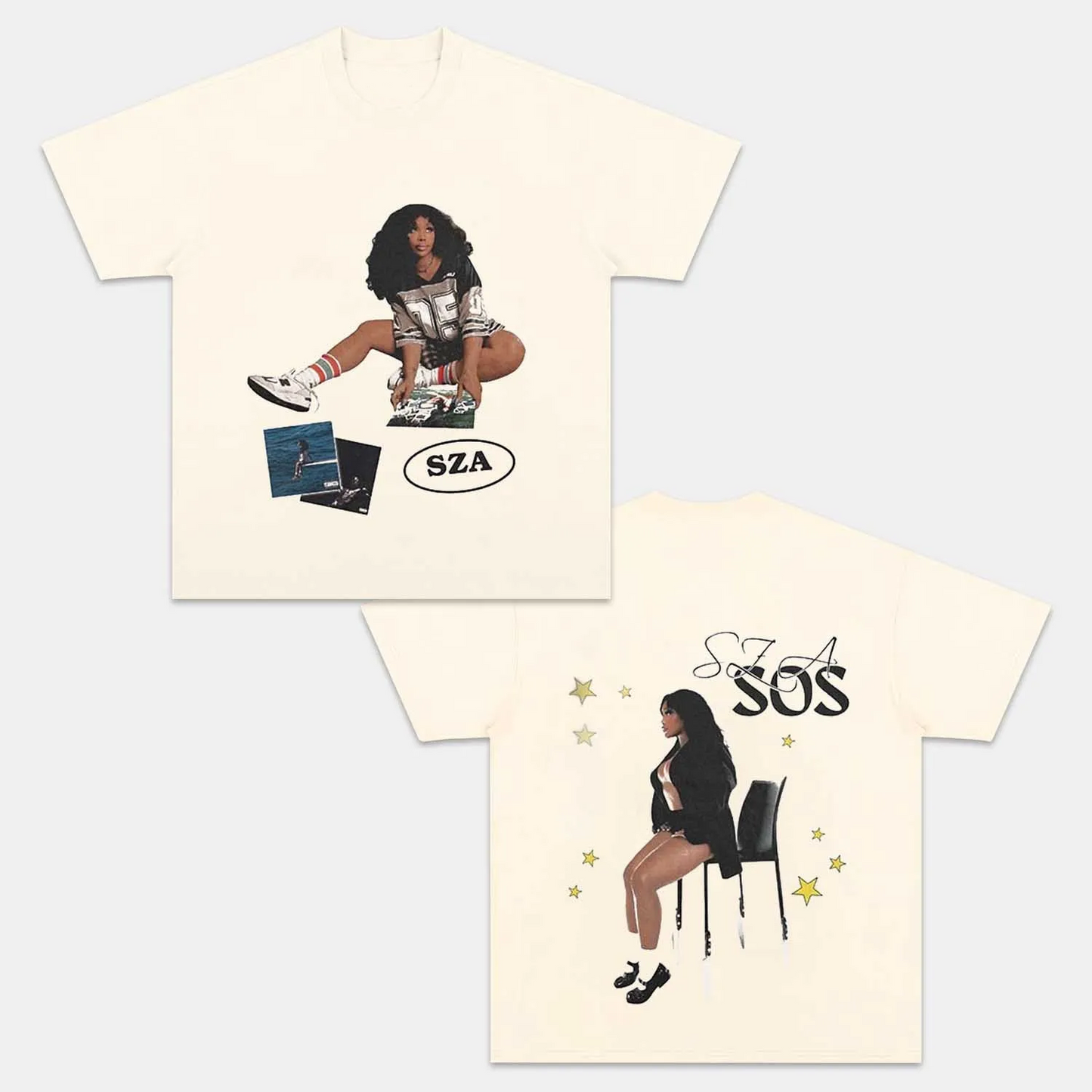 Unisex-Adult Ultra Cotton Washed T-Shirt Graphic  SZA VINTAGE TEE 2