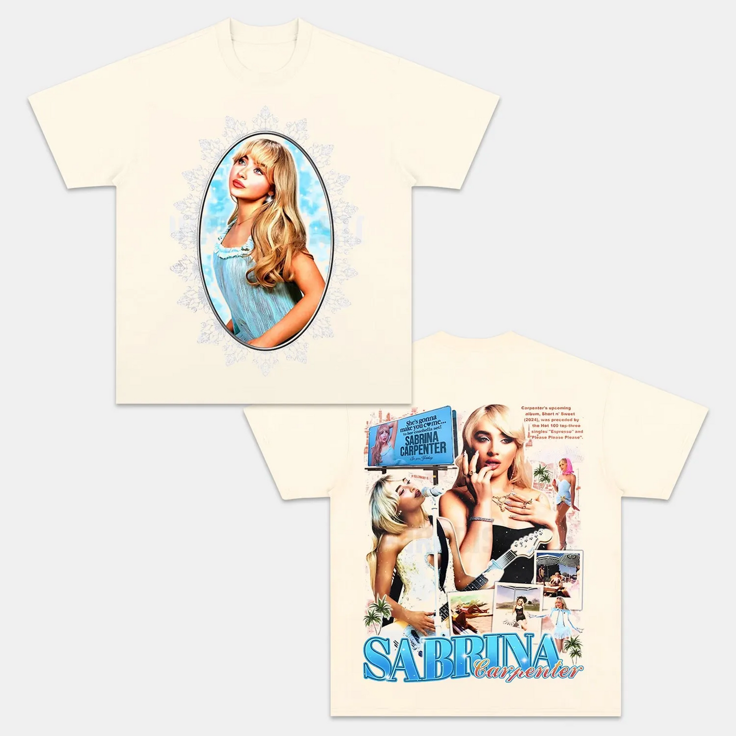 Unisex-Adult Ultra Cotton Washed T-Shirt Graphic  SABRINA CARPENTER V2 TEE