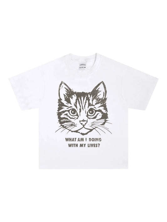 Cat What am i doing Graphic Shirt - GraphThread