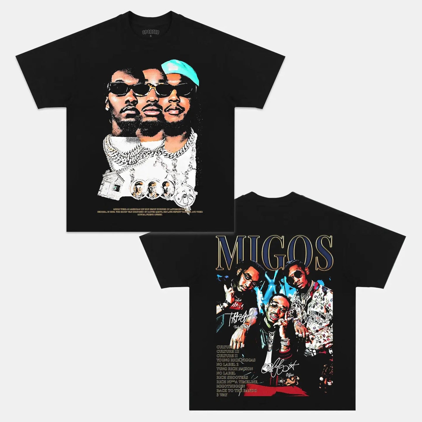 Unisex-Adult Ultra Cotton Washed T-Shirt Graphic  MIGOS TEE