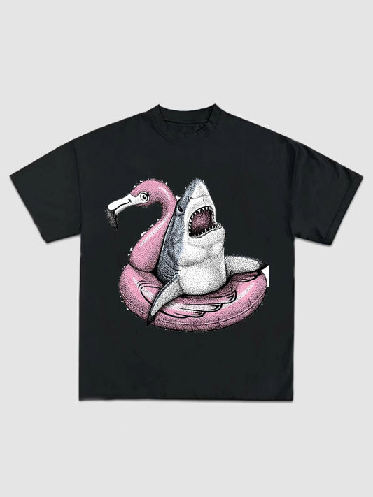 Shark in a Tube Graphic T Shirt