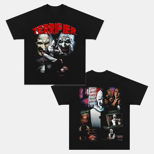 Unisex-Adult Ultra Cotton Washed T-Shirt Graphic  TERRIFIER TEE