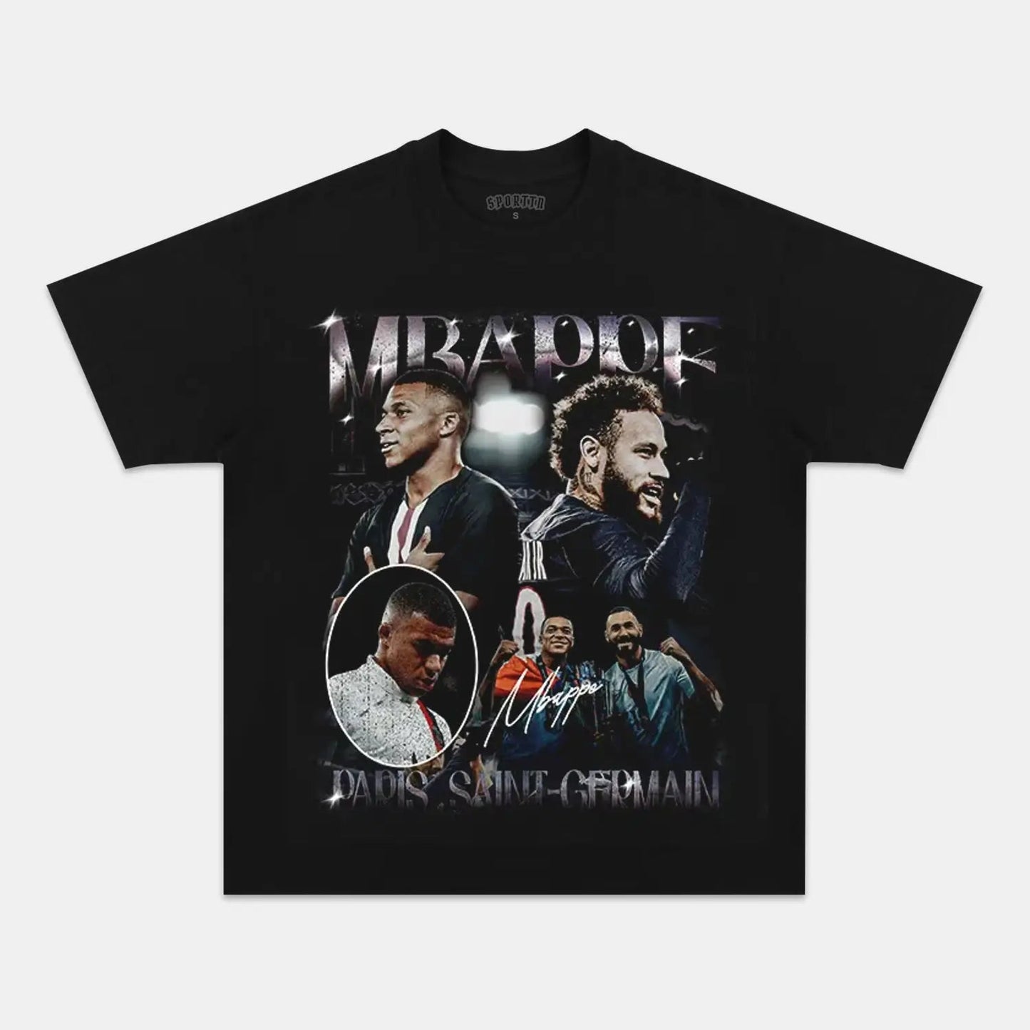 Unisex-Adult Ultra Cotton Washed T-Shirt Graphic  KYLIAN MBAPPÉ & NEYMAR JR  TEE