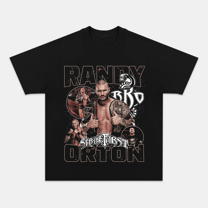 Unisex-Adult Ultra Cotton Washed T-Shirt Graphic RANDY ORTON TEE