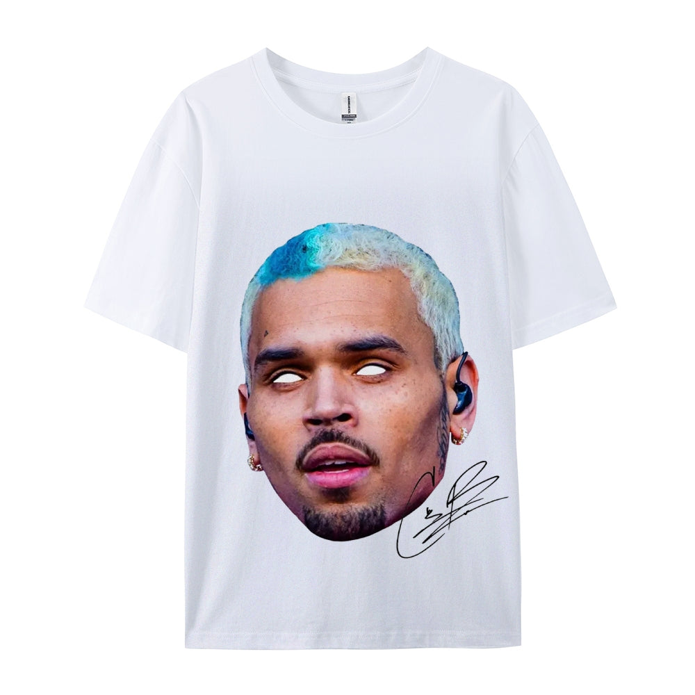 Unisex-Adult Ultra Cotton Washed T-Shirt Graphic 2024 CHRIS BROWN V6 VINTAGE TEE