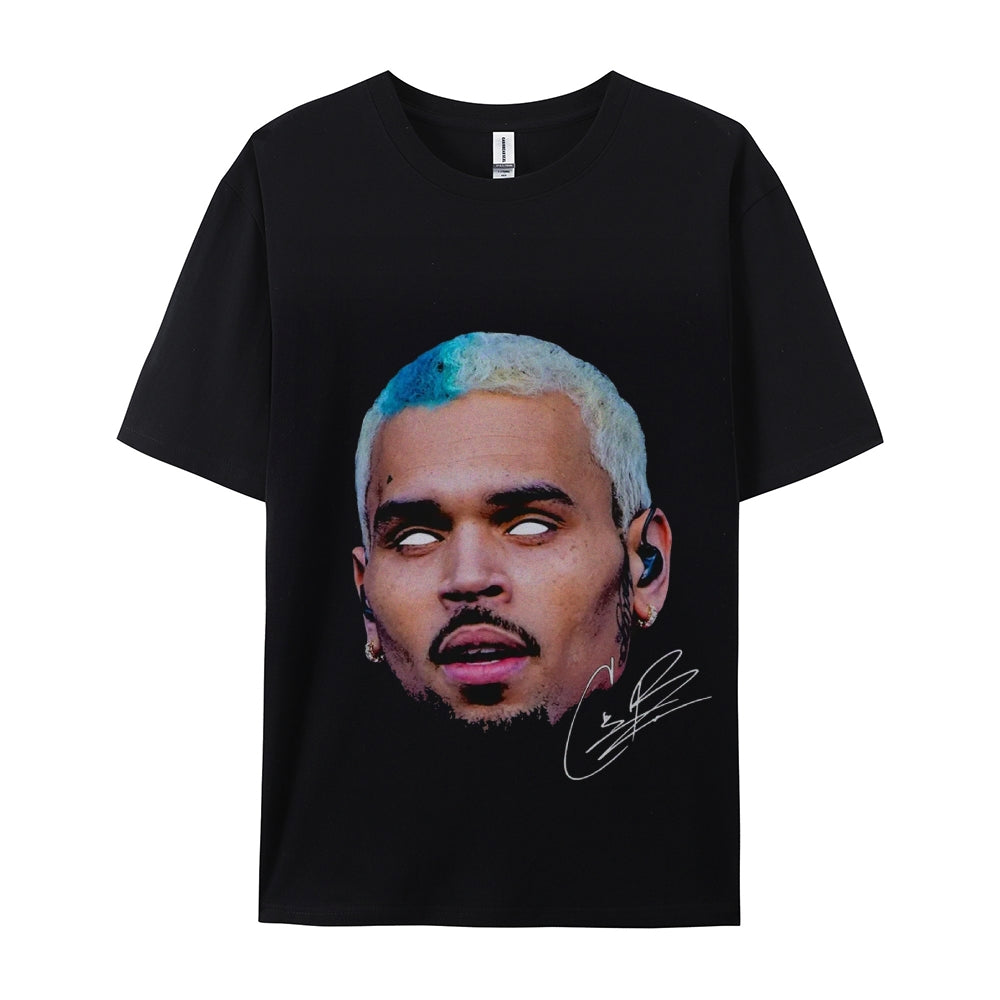 Unisex-Adult Ultra Cotton Washed T-Shirt Graphic 2024 CHRIS BROWN V6 VINTAGE TEE