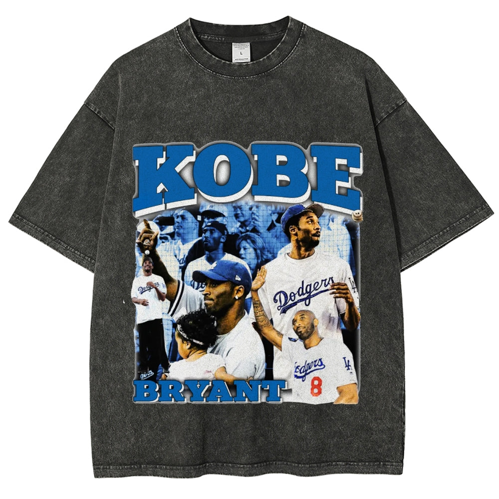 Unisex-Adult Ultra Cotton Washed T-Shirt Graphic KOBE BRYANT SIGNATURE VINTAGE T-SHIRT