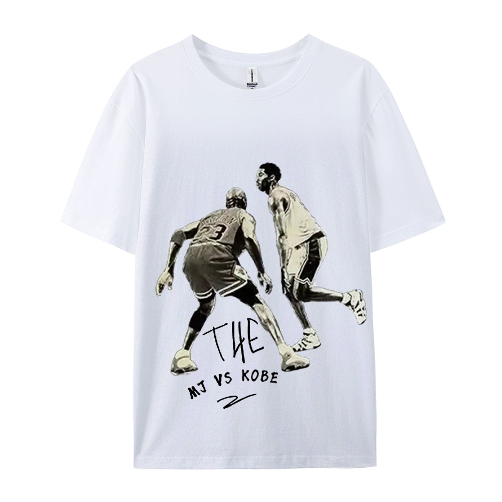 Unisex-Adult Ultra Cotton Washed T-Shirt Graphic Kobe&Jordan Tee