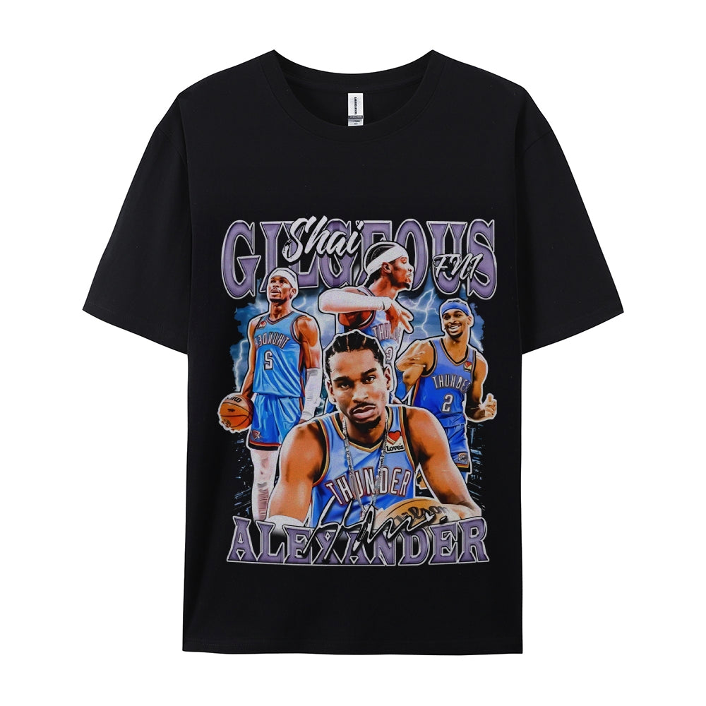 Unisex-Adult Ultra Cotton Washed T-Shirt Graphic SHAI GILGEOUS-ALEXANDER TEE