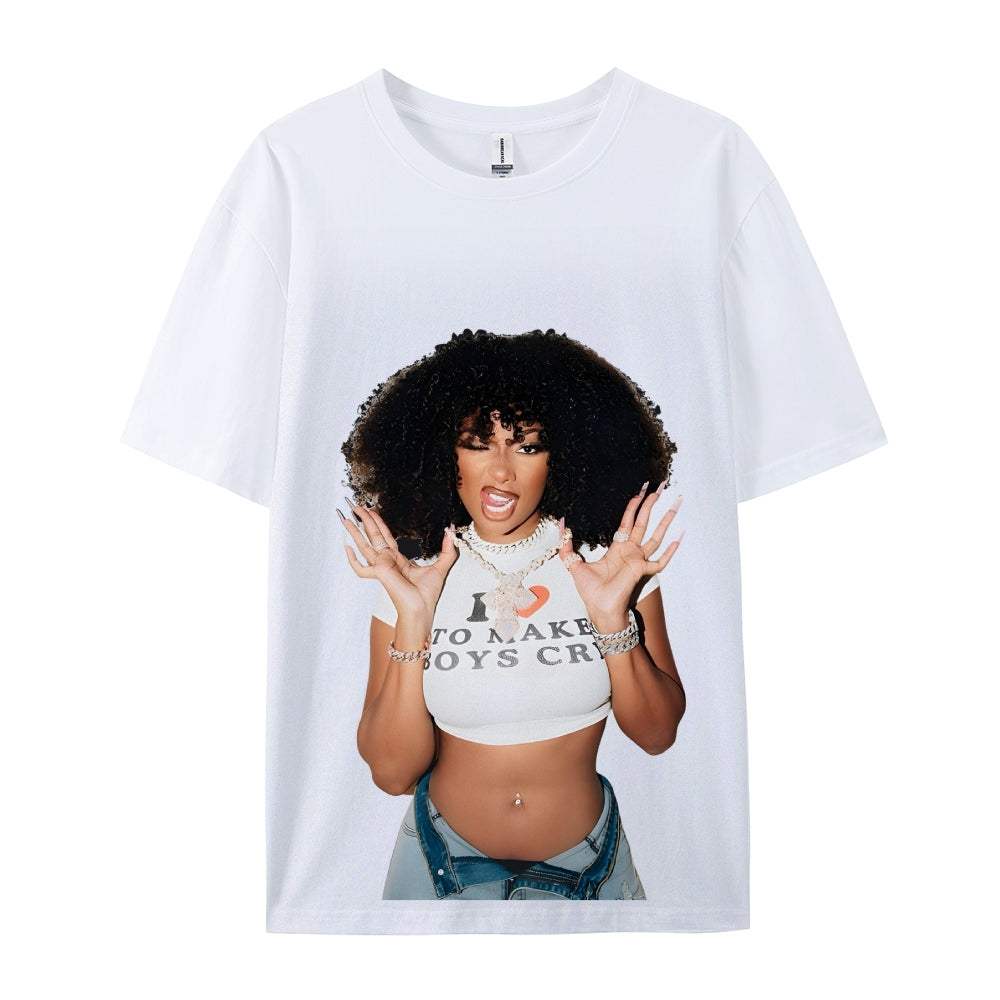 Unisex-Adult Ultra Cotton Washed T-Shirt Graphic MEGAN THEE STALLION TEE