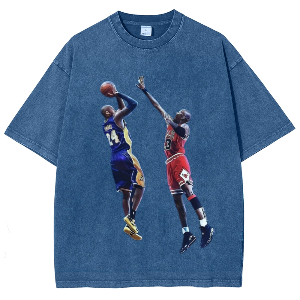 Unisex-Adult Ultra Cotton Washed T-Shirt Graphic KOBE & JORDAN 2024 TEE