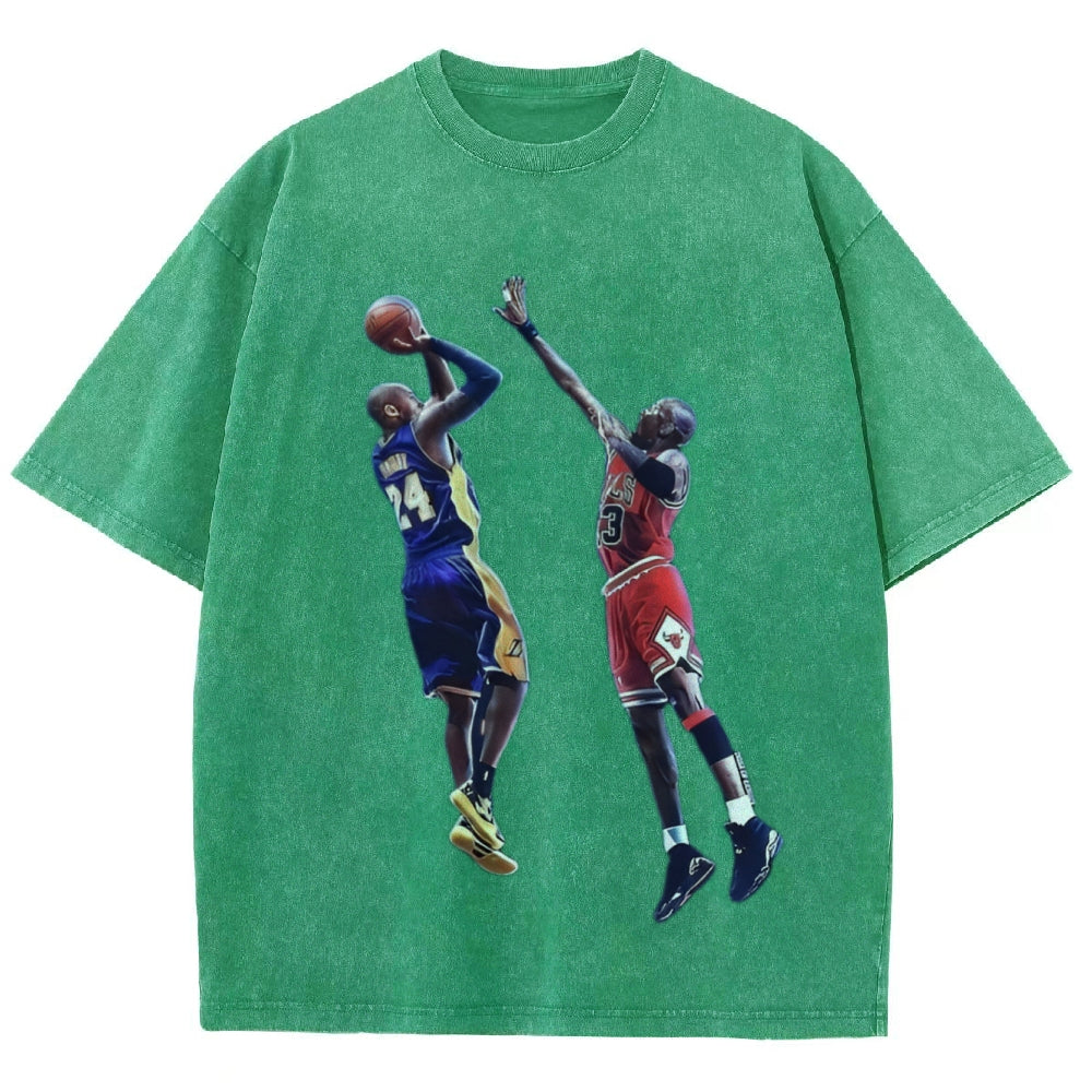 Unisex-Adult Ultra Cotton Washed T-Shirt Graphic KOBE & JORDAN 2024 TEE