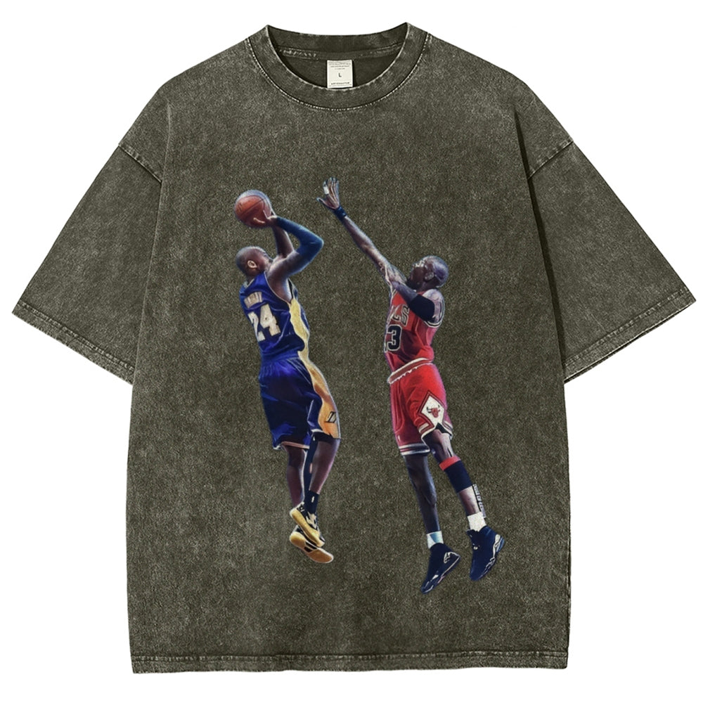 Unisex-Adult Ultra Cotton Washed T-Shirt Graphic KOBE & JORDAN 2024 TEE