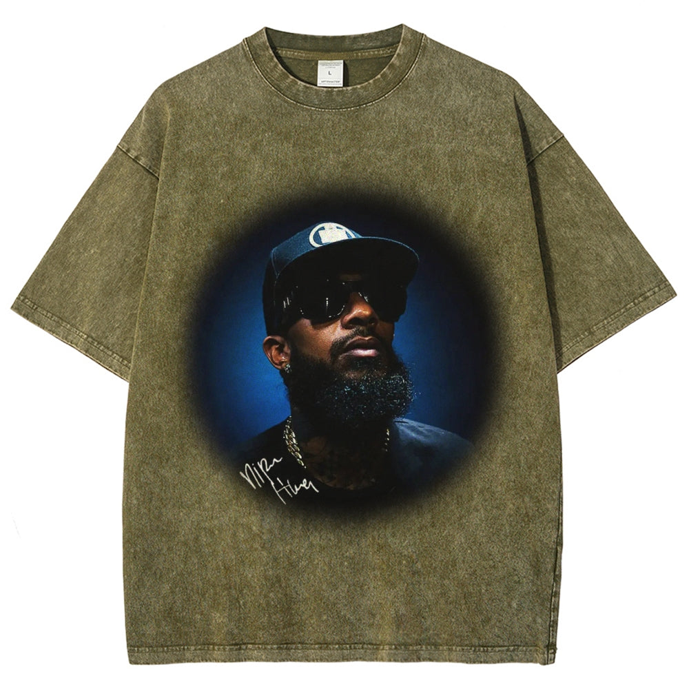 Unisex-Adult Ultra Cotton Washed T-Shirt Graphic NIPSEY_HUSSLE_TEE