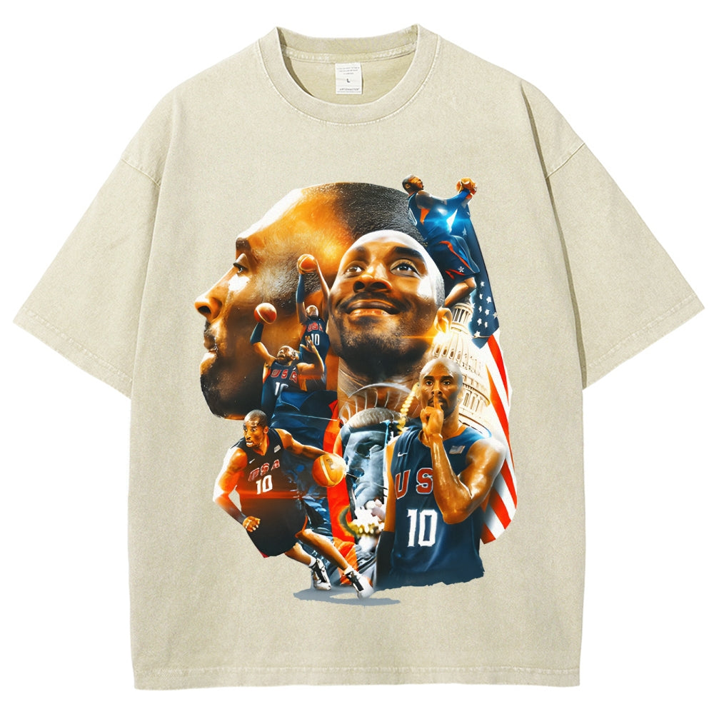 Unisex-Adult Ultra Cotton Washed T-Shirt Graphic KOBE  2024 TEE