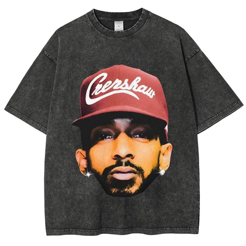 Unisex-Adult Ultra Cotton Washed T-Shirt Graphic NIPSEY HUSSLE TEE