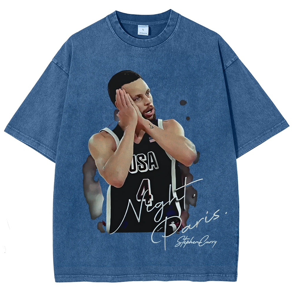 Unisex-Adult Ultra Cotton Washed T-Shirt Graphic STEPHEN CURRY II TEE