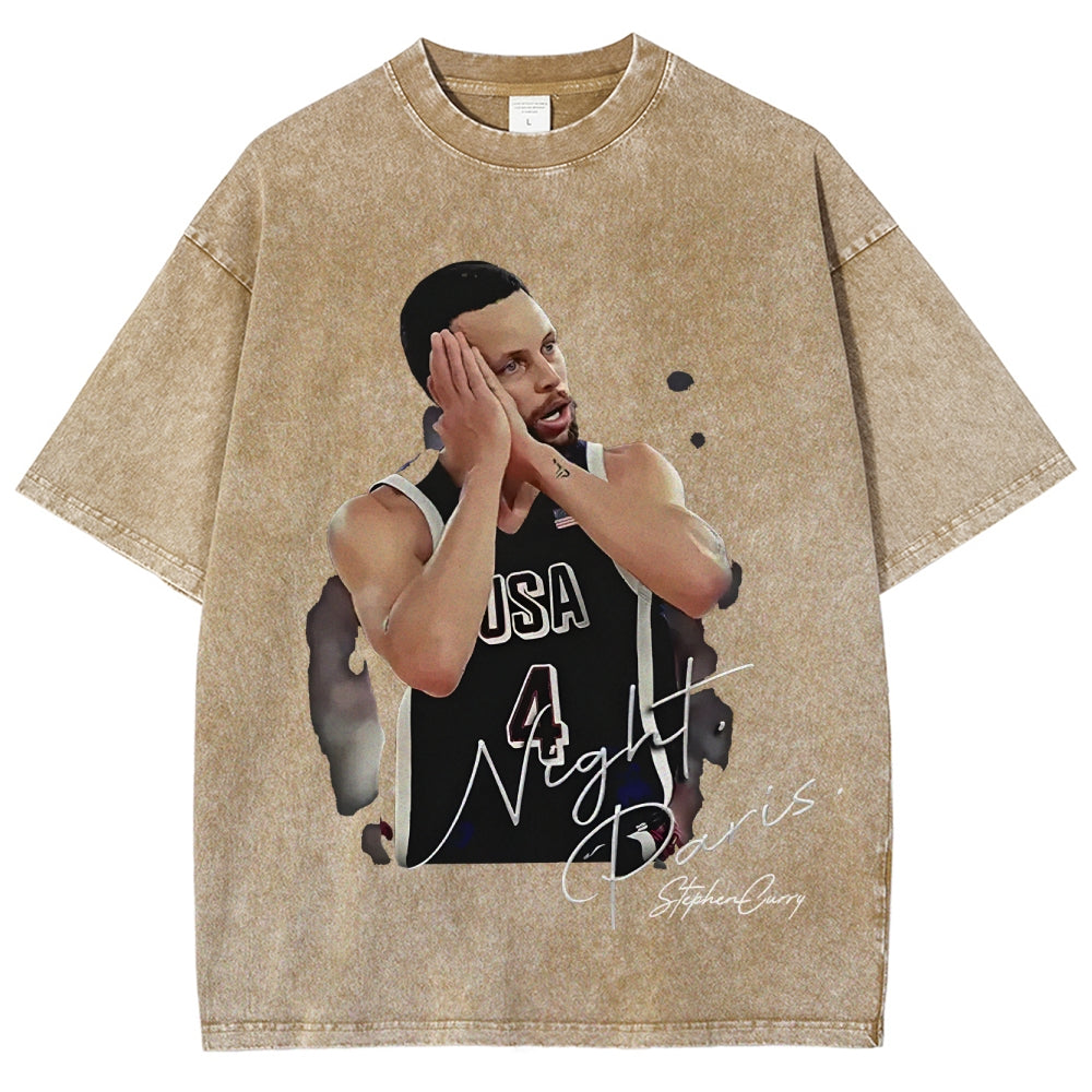 Unisex-Adult Ultra Cotton Washed T-Shirt Graphic STEPHEN CURRY II TEE