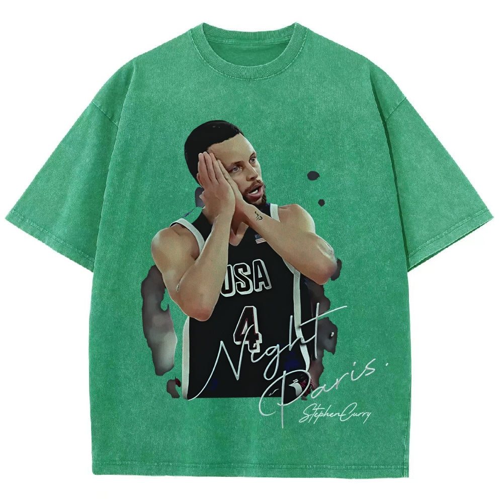 Unisex-Adult Ultra Cotton Washed T-Shirt Graphic STEPHEN CURRY II TEE