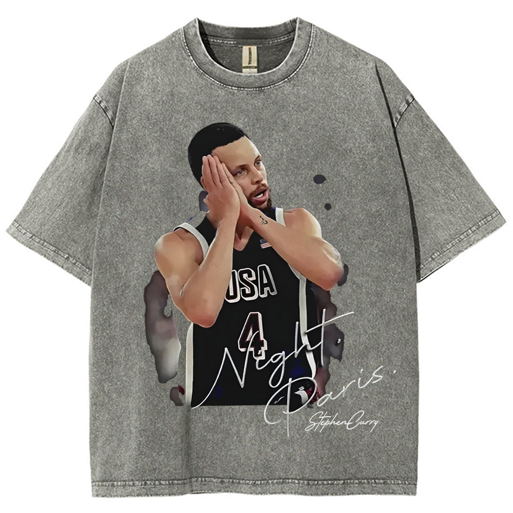 Unisex-Adult Ultra Cotton Washed T-Shirt Graphic STEPHEN CURRY II TEE