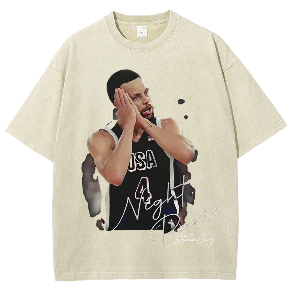 Unisex-Adult Ultra Cotton Washed T-Shirt Graphic STEPHEN CURRY II TEE