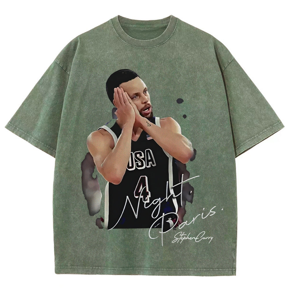 Unisex-Adult Ultra Cotton Washed T-Shirt Graphic STEPHEN CURRY II TEE