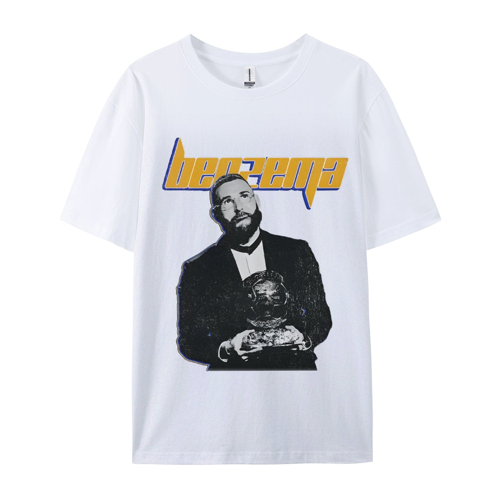 Unisex-Adult Ultra Cotton Washed T-Shirt Graphic BENZEMA CLASSIC TEE